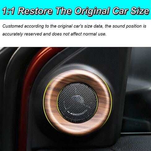 4PCS ABS Carbon Fiber for Honda CRV CR-V 2017-2021 Car Front Rear Door A-Pillar Stereo Speaker Rings, Modified Audio Loudspeaker Sound Cover Trim Decoration Circle Frame Accessories in Saudi Arabia