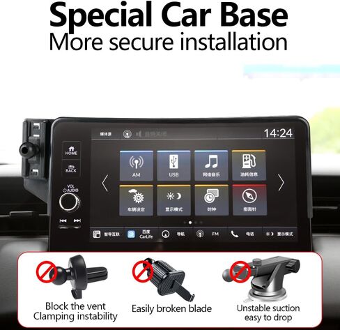 LUNQIN حامل هاتف السيارة جبل لهوندا HRV HR-V 2023 2024 LX Sport EX-L اكسسوارات السيارات شاشة الملاحة قوس الديكور الداخلي الهاتف الخليوي المحمول جبل in Kuwait