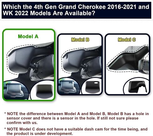 Mangoal 4K Dash Cam Custom Fit Jeep Grand Cherokee 2016 2017 2018 2019 2020 2021، WK 2022 (الطراز B)، ملحقات Altitude Laredo Limited Trailhawk Overland SRT، مظهر OEM، WiFi وتطبيق، بطاقة 128 جيجابايت in Kuwait