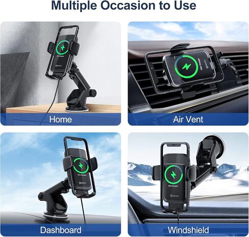 حامل شاحن سيارة لاسلكي من Sonru ، حامل هاتف مزود بفتحة تهوية تلقائية in Kuwait