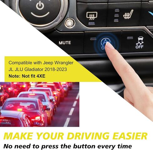 BASIKER ترقية مزيل إيقاف التشغيل التلقائي متوافق مع 2018-2023 Jeep Wrangler JL JLU Gladiator Stop Start Engine System A-Off حذف/تعطيل/إلغاء كابل الجهاز (لا يناسب 4XE) in Kuwait