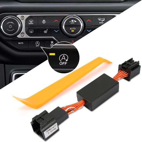 BASIKER ترقية مزيل إيقاف التشغيل التلقائي متوافق مع 2018-2023 Jeep Wrangler JL JLU Gladiator Stop Start Engine System A-Off حذف/تعطيل/إلغاء كابل الجهاز (لا يناسب 4XE) in Kuwait