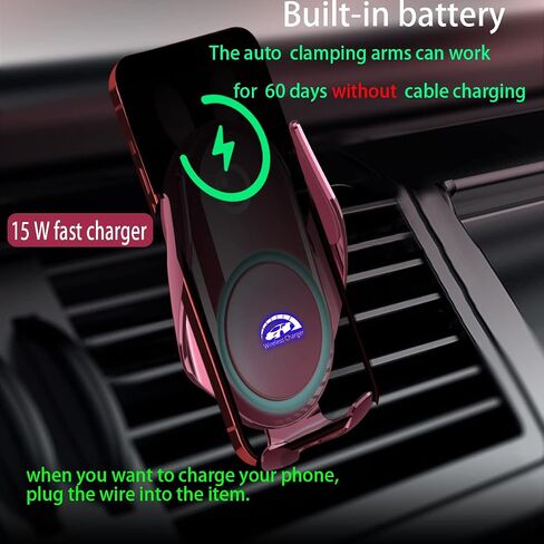 Wireless Car Charger Mount, Auto-Clamping Cute Pink in Kuwait