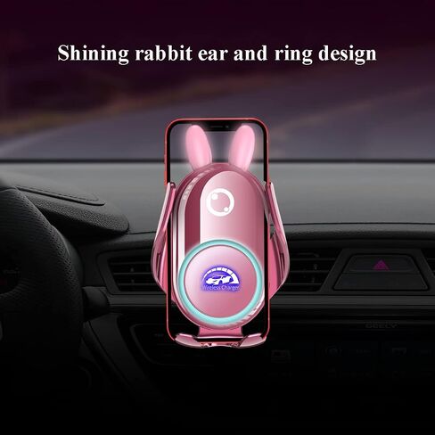 Wireless Car Charger Mount, Auto-Clamping Cute Pink in Kuwait
