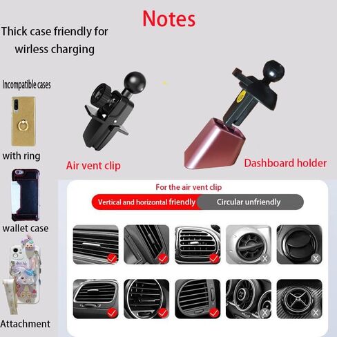 Wireless Car Charger Mount, Auto-Clamping Cute Pink in Kuwait