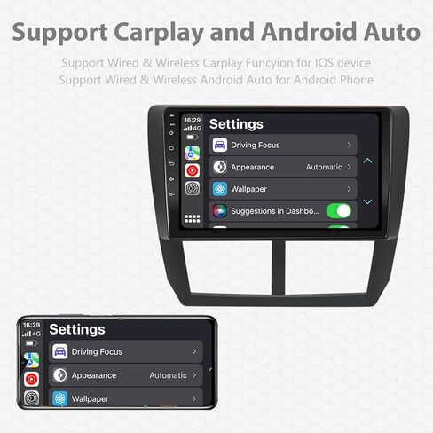 Android 11.0 Car Radio Play for 2008-2012 Subaru Forester / 2008-2011 Impreza / 2008-2014 Impreza WRX STI 2G RAM 32G ROM EZoneTronics in Kuwait