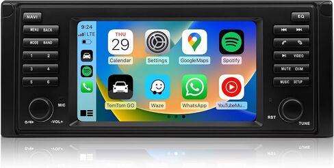ستيريو سيارة Eonon Android 10، CarPlay & Android Auto Car Stereo، راديو سيارة 7 بوصة متوافق مع BMW 5 Series 1995-2002 (E39)، DSP مدمج، بلوتوث 5.0-Q49SE in Saudi Arabia