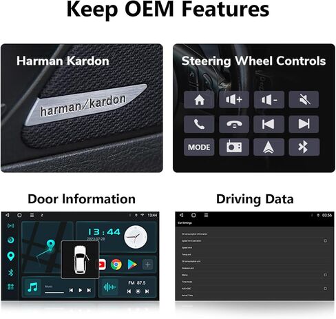 ستيريو سيارة Eonon Android 10، CarPlay & Android Auto Car Stereo، راديو سيارة 7 بوصة متوافق مع BMW 5 Series 1995-2002 (E39)، DSP مدمج، بلوتوث 5.0-Q49SE in Saudi Arabia