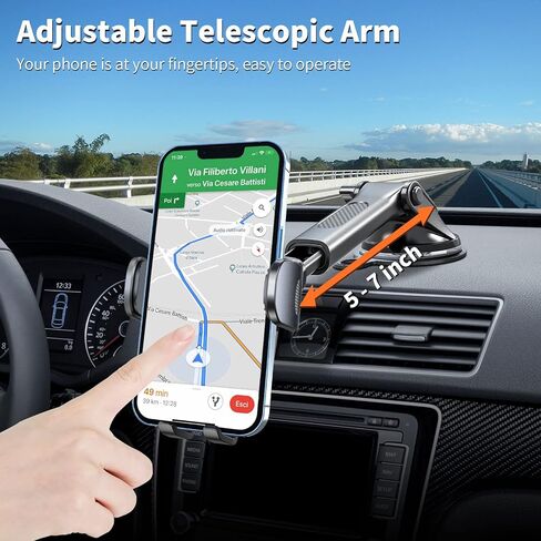 1زيرو حامل هاتف للسيارة [شديد التحمل بشفط] حامل هاتف للسيارة يثبت على لوحة العدادات والزجاج الامامي وفتحة التهوية [حافظة سميكة ومناسب للجوال الكبير] حامل هاتف خلوي 3 في 1 لهاتف ايفون وسامسونج وجميع in Kuwait