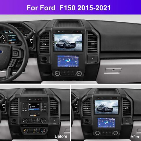 Android 11 Car Stereo Radio for Ford F150 2015-2020 with Wireless CarPlay Android Auto Dual Screen 2+32GB 9" Touch Screen Car Radio with Backup Camera GPS Navigation HiFi Bluetooth FM Audio Receiver in Saudi Arabia