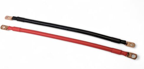 4 AWG Gauge Red + Black Battery Inverter Cables Solar, RV, Car, Boat 12 in 5/16 in Lugs (1 FT, 5/16 in. Lugs Both Ends) (1 FT, 5/16 in. Lugs Both Ends) in Saudi Arabia