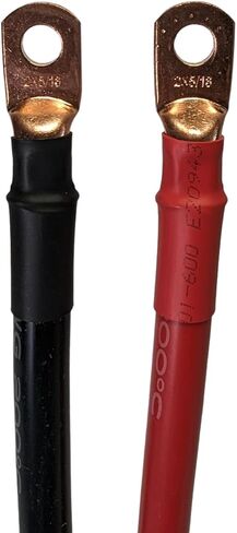 4 AWG Gauge Red + Black Battery Inverter Cables Solar, RV, Car, Boat 12 in 5/16 in Lugs (1 FT, 5/16 in. Lugs Both Ends) (1 FT, 5/16 in. Lugs Both Ends) in Saudi Arabia