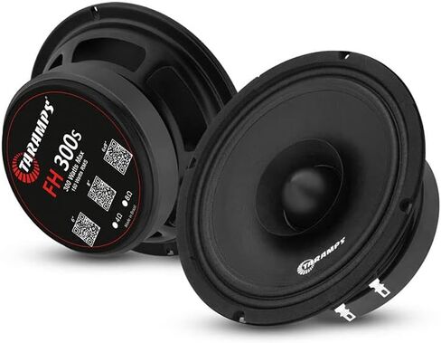 Taramp's 6.5" FH 300s 8 Ohms Mid-bass to High Car Audio Loudspeaker, 150 Watts RMS Power High Performance 300 watts Musical Program Power, Aluminum Bullet, Sold in Pairs in Saudi Arabia
