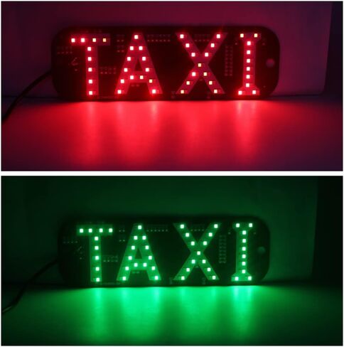 ديكور لافتة LED YSY، خطاف وامض USB قابل للتغيير بلونين على نافذة السيارة مع مصباح إضاءة سيارة أجرة ملحق للسيارة DC 5V (أحمر وأخضر، مفتاح USB) in Kuwait