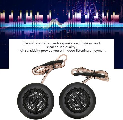Dilwe 2Pcs Mini Car Tweeter, 800W Max High Performance Mini Dome Tweeter Speakers for Car Audio System, Car Speakers with Stickers, High Fidelity Sound Car Loudspeaker in Saudi Arabia