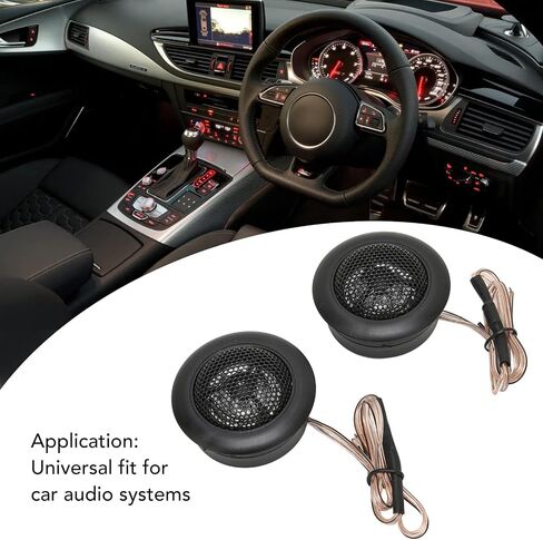 Dilwe 2Pcs Mini Car Tweeter, 800W Max High Performance Mini Dome Tweeter Speakers for Car Audio System, Car Speakers with Stickers, High Fidelity Sound Car Loudspeaker in Saudi Arabia