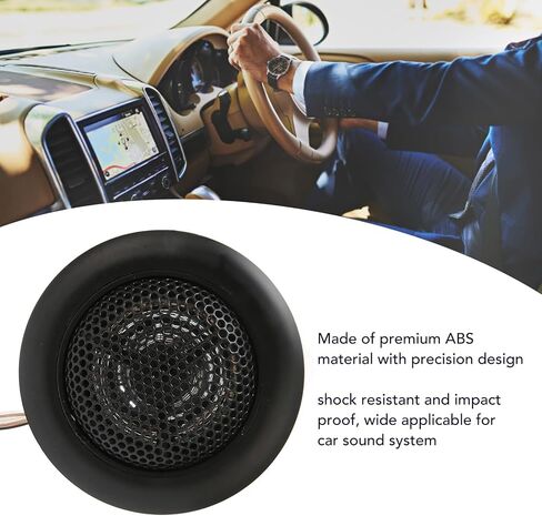Dilwe 2Pcs Mini Car Tweeter, 800W Max High Performance Mini Dome Tweeter Speakers for Car Audio System, Car Speakers with Stickers, High Fidelity Sound Car Loudspeaker in Saudi Arabia