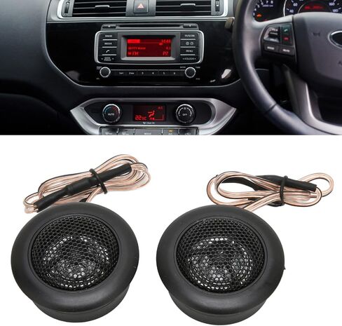 Dilwe 2Pcs Mini Car Tweeter, 800W Max High Performance Mini Dome Tweeter Speakers for Car Audio System, Car Speakers with Stickers, High Fidelity Sound Car Loudspeaker in Saudi Arabia