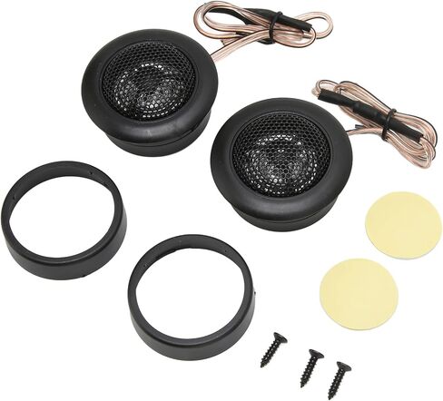 Dilwe 2Pcs Mini Car Tweeter, 800W Max High Performance Mini Dome Tweeter Speakers for Car Audio System, Car Speakers with Stickers, High Fidelity Sound Car Loudspeaker in Saudi Arabia