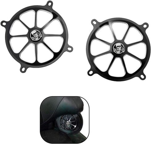 GUAIMI Audio Fairing Mount Speaker Grill Cover Compatible with Harley Touring Street Glide FL Trike 1996-2013 (Middle Finger) in Saudi Arabia