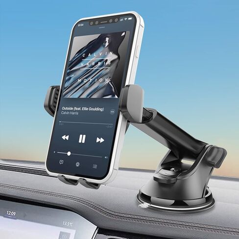 APPS2Car Car Phone Holder Mount, Universal Dashboard Windshield Phone Mount for Car, Sturdy Suction Cup Phone Holder with Strong Sticky Gel, Compatible with iPhone, Samsung and All 4-7 inch Phones in Kuwait