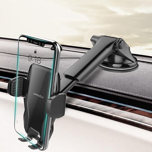 APPS2Car Car Phone Holder Mount, Universal Dashboard Windshield Phone Mount for Car, Sturdy Suction Cup Phone Holder with Strong Sticky Gel, Compatible with iPhone, Samsung and All 4-7 inch Phones in Kuwait