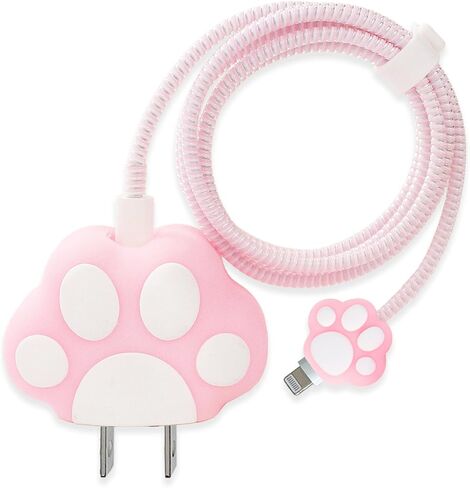 حافظة حماية للحيوانات لشاحن الرسوم المتحركة ثلاثية الأبعاد من سابو - للهاتف 20 واط USB-C شاحن محول الطاقة PVC وكابل USB Lightning (الأفوكادو) in Kuwait