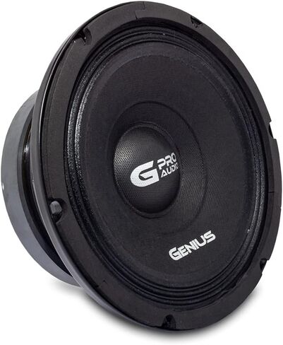 جينيس مكبر صوت متوسط المدى GPRO-M158 8 انش 400 واط بحد اقصى 200 واط ار ام اس عالي الطاقة مع سلة من الالومنيوم للسيارة مغناطيس فريت 4 اوم ورق مقوى مخروطي (1 مكبر صوت) in Kuwait