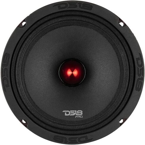 DS18 PRO-X8BM Loudspeaker - 8" Midrange Red Aluminum Bullet 550W Max 275W RMS 8 Ohms + Car Door Foam Speaker Rings Blocker Soundproof Sponge - Great for Car Speaker Insulation - 2 Speakers in Saudi Arabia