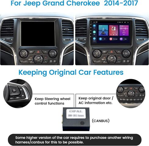 for Jeep Grand Cherokee wk2 2014-2017 Car Stereo with Carplay Android Auto 9 inch Touchscreen 2GB+32GB Android Radio Support GPS WiFi SWC RCA USB Rear Camera Canbus in Saudi Arabia