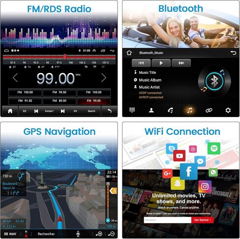 for Jeep Grand Cherokee wk2 2014-2017 Car Stereo with Carplay Android Auto 9 inch Touchscreen 2GB+32GB Android Radio Support GPS WiFi SWC RCA USB Rear Camera Canbus in Saudi Arabia