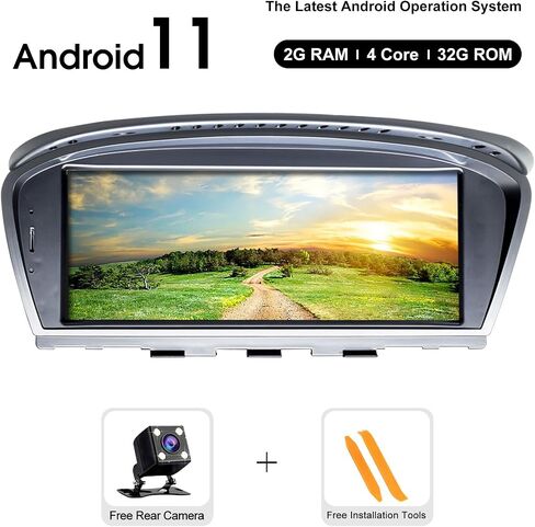 Car GPS Navigator Android 11.0 Auto Stereo for BMW 3 5 Series E90 E60 with iDrive System Retained 8.8 inch IPS Touch Screen, CarPlay (2005-2008 CCC System, Octa Core 2GB RAM 32GB ROM) in Saudi Arabia