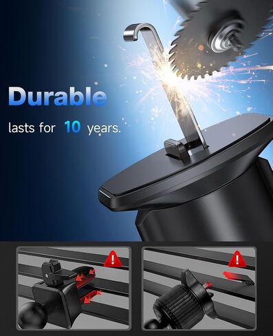Phone Holder Car, [Upgraded Metal Hook Clip] Car Phone Holder for Car Vent, [Thick Cases Friendly] Cell Phone Holder Car, Suitable for Almost All Types of Mobile Phones in Saudi Arabia