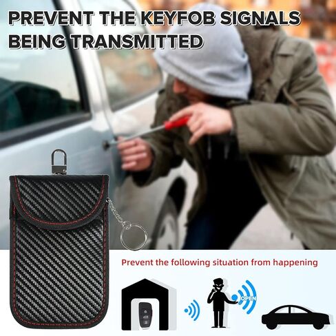 حافظة مفاتيح فاراداي من سوبر كاكا، حامل مفتاح فوب للسيارة بتقنية تحديد الهوية بموجات الراديو، حقيبة حجب الاشارة مضادة للسرقة لحجب اشارة تحديد الهوية بموجات الراديو، اكسسوارات السيارات، شنط فاراداي in Kuwait