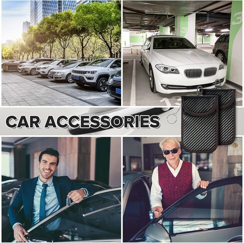 حافظة مفاتيح فاراداي من سوبر كاكا، حامل مفتاح فوب للسيارة بتقنية تحديد الهوية بموجات الراديو، حقيبة حجب الاشارة مضادة للسرقة لحجب اشارة تحديد الهوية بموجات الراديو، اكسسوارات السيارات، شنط فاراداي in Kuwait