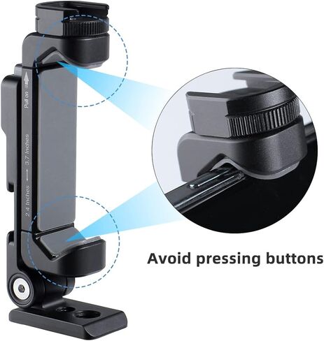 ارناركوك حامل ثلاثي القوائم معدني خفيف الوزن مع حذاء بارد قابل للدوران متوافق مع ايفون 11 و12 و13 برو ماكس وحامل جوال ثلاثي القوائم مع برغي اركا سويس 1/4 انش ومدونات الفيديو in Kuwait