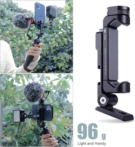 ارناركوك حامل ثلاثي القوائم معدني خفيف الوزن مع حذاء بارد قابل للدوران متوافق مع ايفون 11 و12 و13 برو ماكس وحامل جوال ثلاثي القوائم مع برغي اركا سويس 1/4 انش ومدونات الفيديو in Kuwait