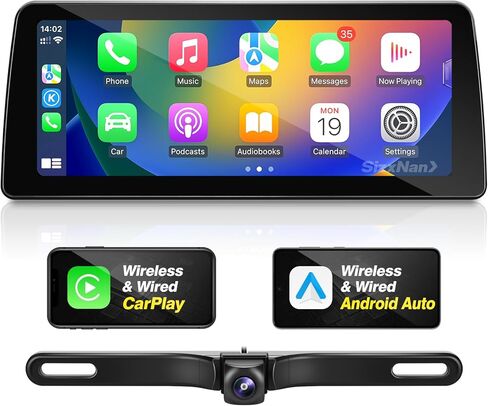 SizxNanv 12.3 Inch Android 11 Radio Compatible with Wireless Carplay Android Auto Navigation GPS WiFi 8 Core 4GB RAM 64GB ROM 1920X720 Touchscreen Head Unit for BMW 3/5 Series E60 E63 E64 E90 E92 CCC in Kuwait