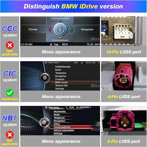 SizxNanv 12.3 Inch Android 11 Radio Compatible with Wireless Carplay Android Auto Navigation GPS WiFi 8 Core 4GB RAM 64GB ROM 1920X720 Touchscreen Head Unit for BMW 3/5 Series E60 E63 E64 E90 E92 CCC in Kuwait