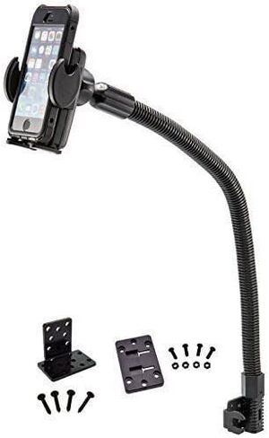 حامل الهاتف في السيارة، حامل رقمي للسيارة {عالمي} حامل للهاتف المحمول آيفون XS MAX X XR 8/8Plus 7/7 Plus، جالاكسي S10 S10E S9 S8 Plus Note 10 9 8 (جميع 4-6.5 بوصة) شاشات مع خاصية الإهتزاز عنق الإوزة in Kuwait