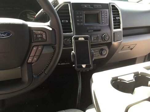 حامل الهاتف في السيارة، حامل رقمي للسيارة {عالمي} حامل للهاتف المحمول آيفون XS MAX X XR 8/8Plus 7/7 Plus، جالاكسي S10 S10E S9 S8 Plus Note 10 9 8 (جميع 4-6.5 بوصة) شاشات مع خاصية الإهتزاز عنق الإوزة in Kuwait