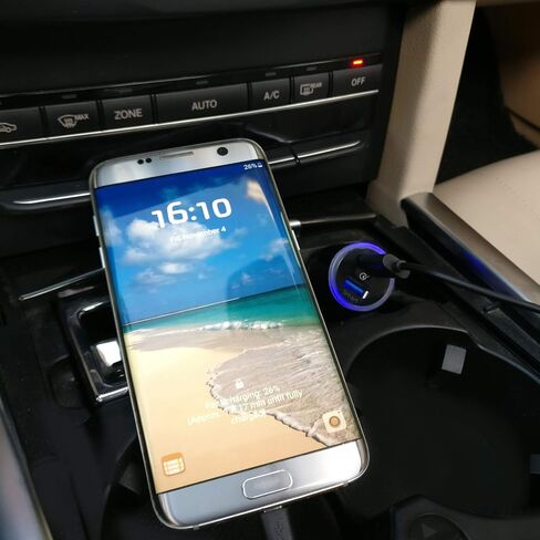 شاحن سيارة Ailun Qualcomm Quick Charge 3.0 محول سريع مزدوج USB منفذ 35 وات لهاتف iPhone 14 13 11 12 Pro Max X Xs XR SE 2020 Galaxy s20+ S20Ultra، أسود أزرق in Kuwait