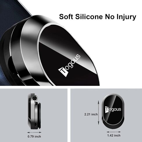 حامل هاتف مغناطيسي للسيارة [6 مغناطيسات قوية] حامل هاتف مغناطيسي قابل للطي من خليط معدني للسيارة، دوران 360 درجة، حامل هاتف على لوحة القيادة متوافق مع جميع هواتف iPhone in Kuwait