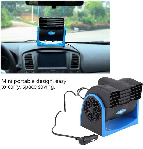 كيولو مروحة مكيف هواء للسيارة لمكيف هواء السيارة، مروحة تبريد هواء للسيارة والمركبات، مروحة كهربائية صغيرة قابلة للتعديل بسرعة صامتة 12 فولت in Kuwait