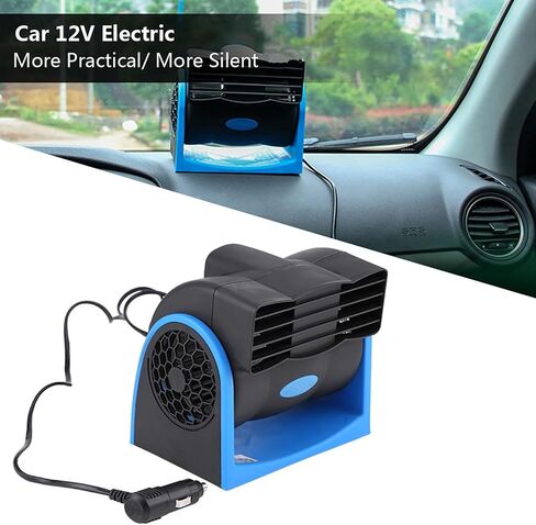 كيولو مروحة مكيف هواء للسيارة لمكيف هواء السيارة، مروحة تبريد هواء للسيارة والمركبات، مروحة كهربائية صغيرة قابلة للتعديل بسرعة صامتة 12 فولت in Kuwait