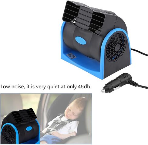 كيولو مروحة مكيف هواء للسيارة لمكيف هواء السيارة، مروحة تبريد هواء للسيارة والمركبات، مروحة كهربائية صغيرة قابلة للتعديل بسرعة صامتة 12 فولت in Kuwait