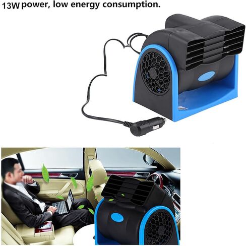 كيولو مروحة مكيف هواء للسيارة لمكيف هواء السيارة، مروحة تبريد هواء للسيارة والمركبات، مروحة كهربائية صغيرة قابلة للتعديل بسرعة صامتة 12 فولت in Kuwait