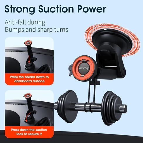 Car Phone Mount Stick-On Dashboard Holder, 360° Rotatable, Strong Adhesive in Saudi Arabia