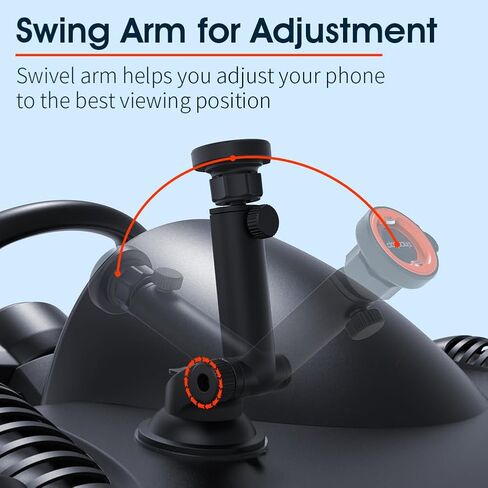 Car Phone Mount Stick-On Dashboard Holder, 360° Rotatable, Strong Adhesive in Saudi Arabia