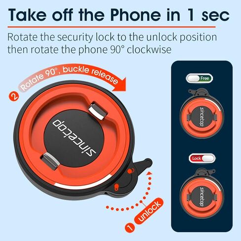Car Phone Mount Stick-On Dashboard Holder, 360° Rotatable, Strong Adhesive in Saudi Arabia